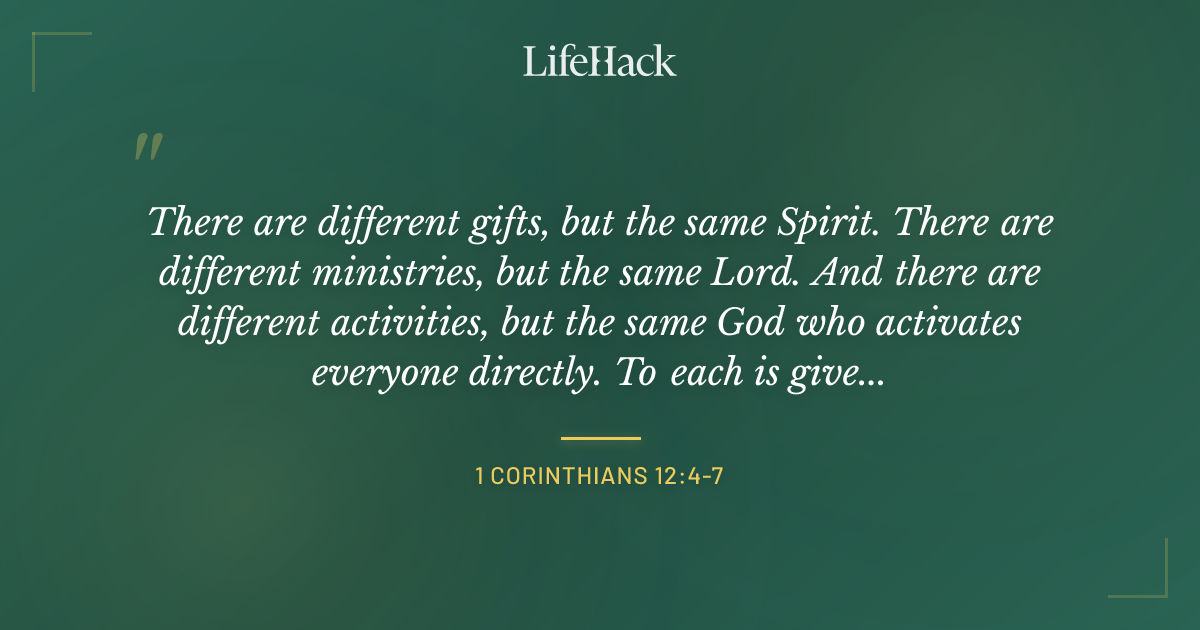 Quote by 1 Corinthians 12:4-7