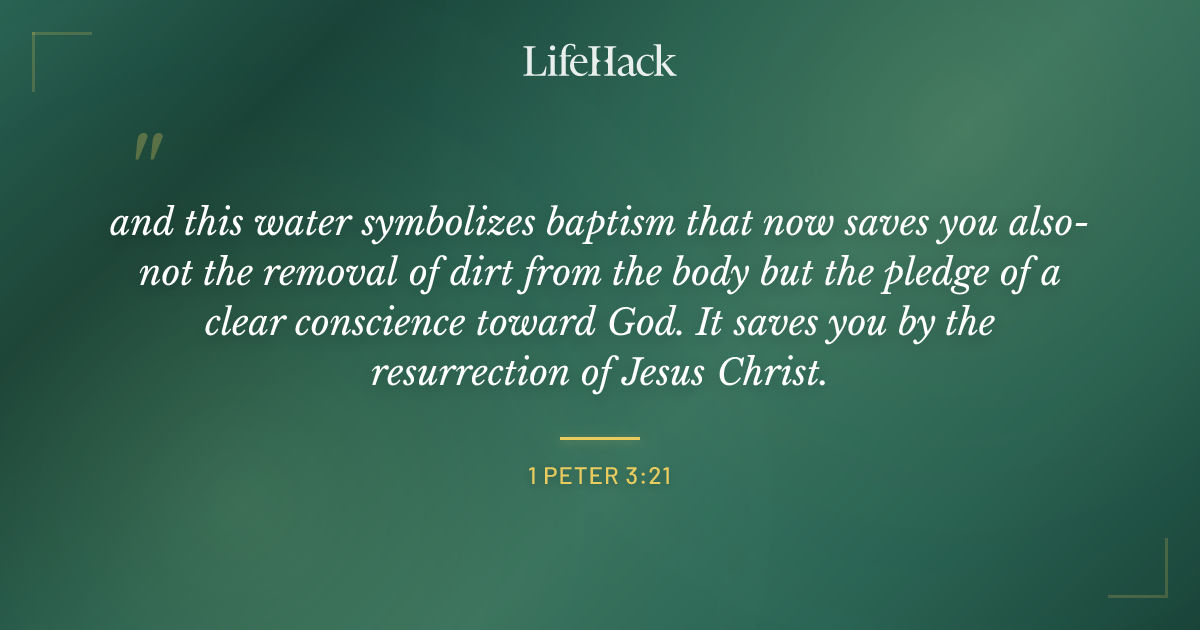 Quote by 1 Peter 3:21
