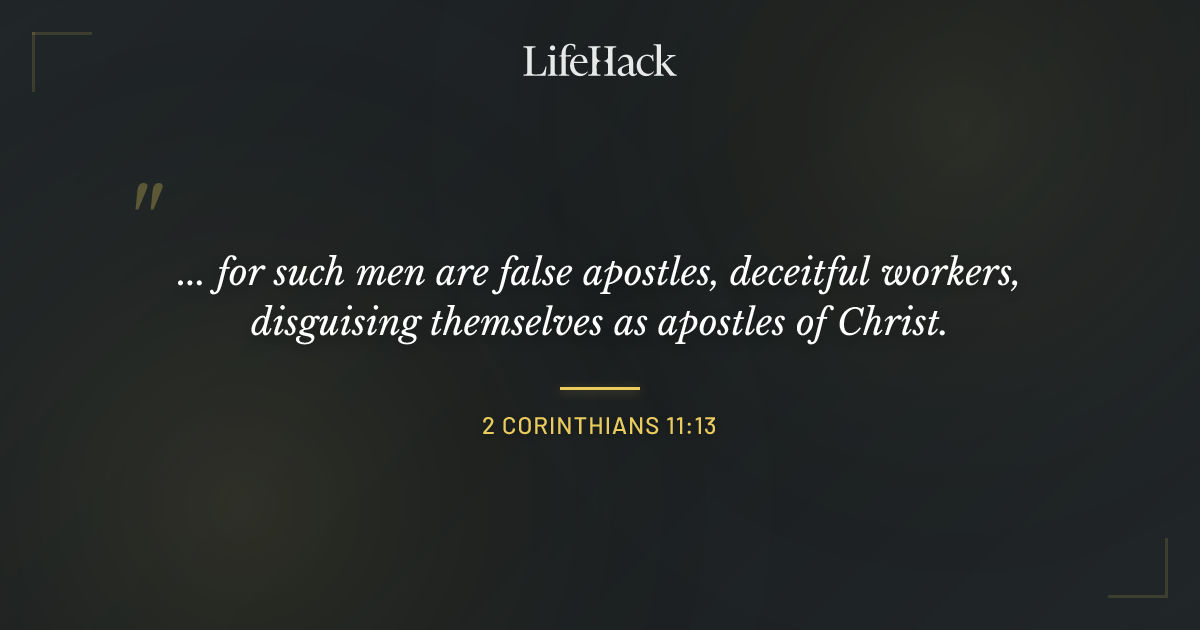 Quote by 2 Corinthians 11:13