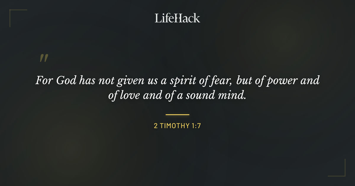 Quote by 2 Timothy 1:7