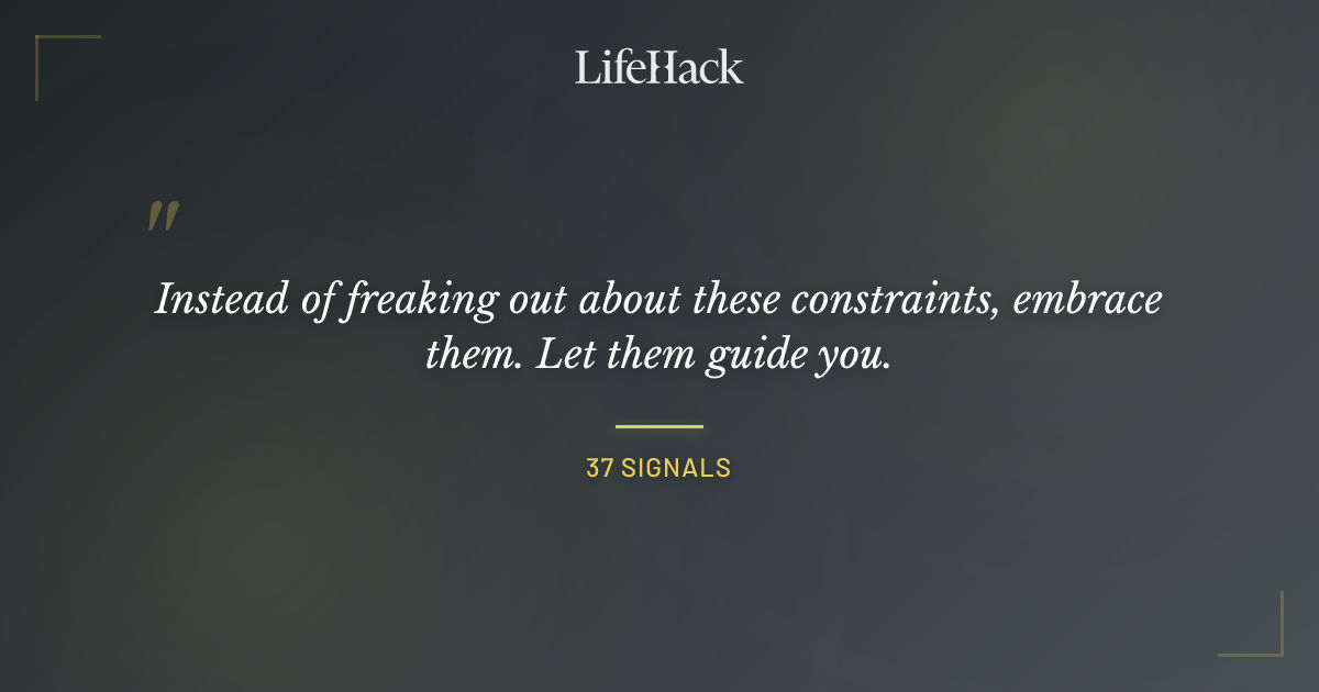 Quote by 37 Signals