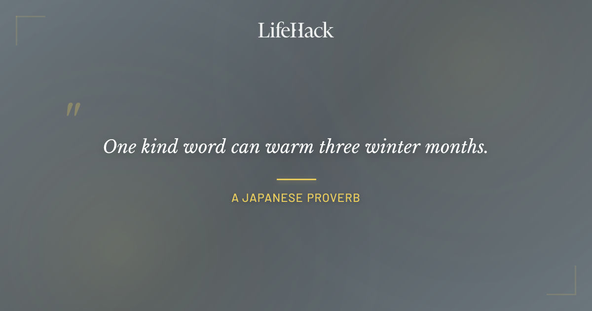 Quote by A Japanese Proverb