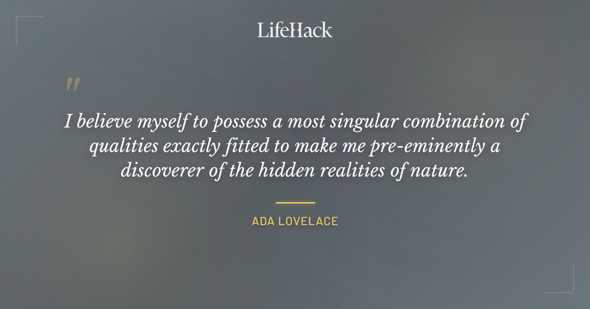 Quote by Ada Lovelace