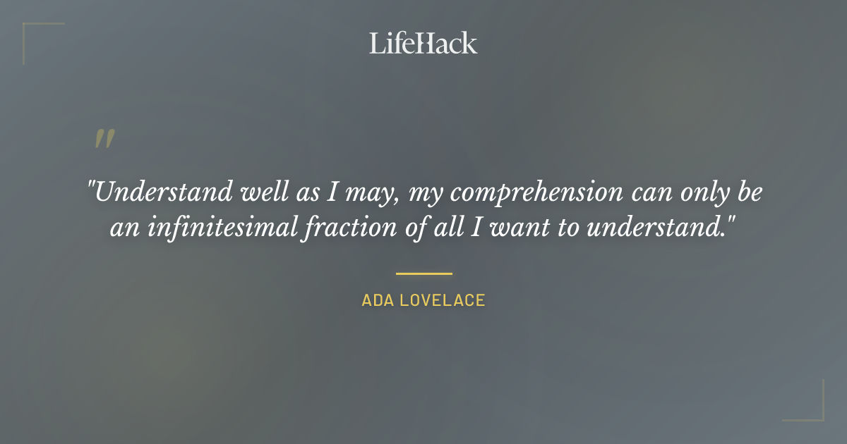Quote by Ada Lovelace