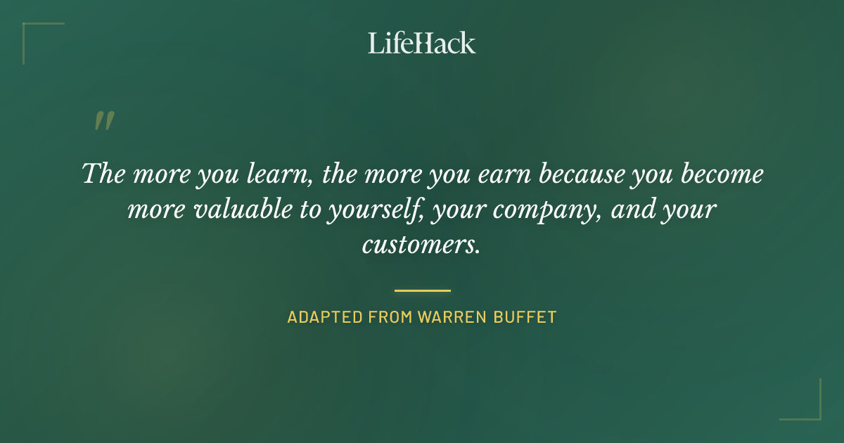 Quote by Adapted from Warren Buffet