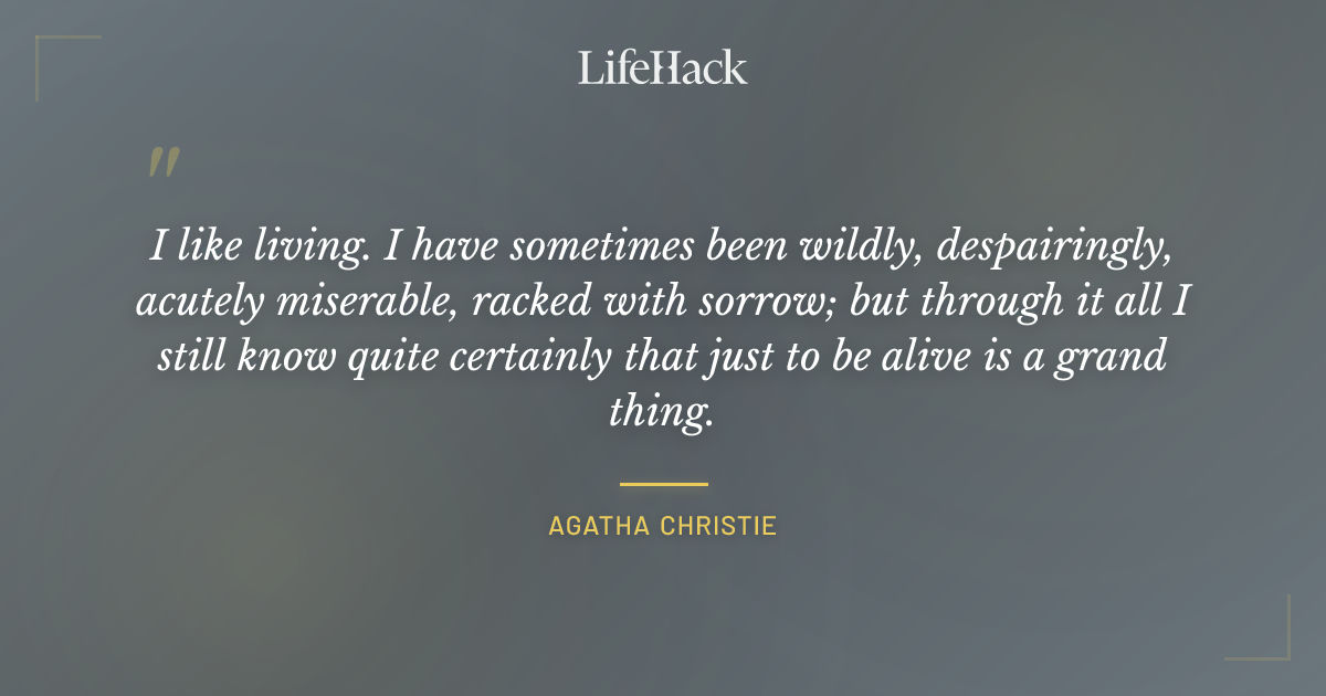 Quote by Agatha Christie