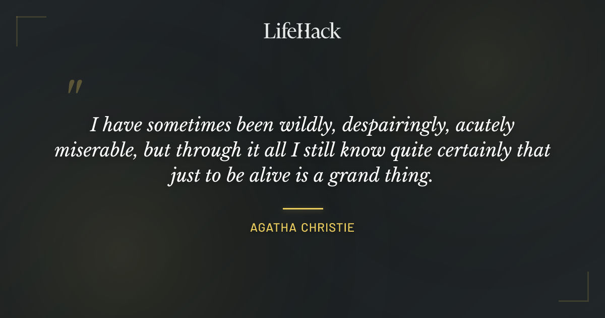 Quote by Agatha Christie