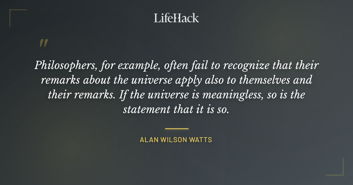Quote by Alan Wilson Watts