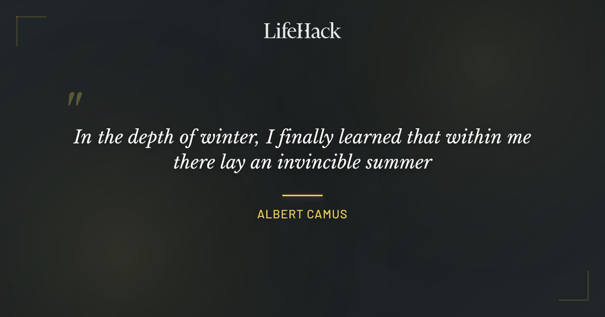 Quote by Albert Camus