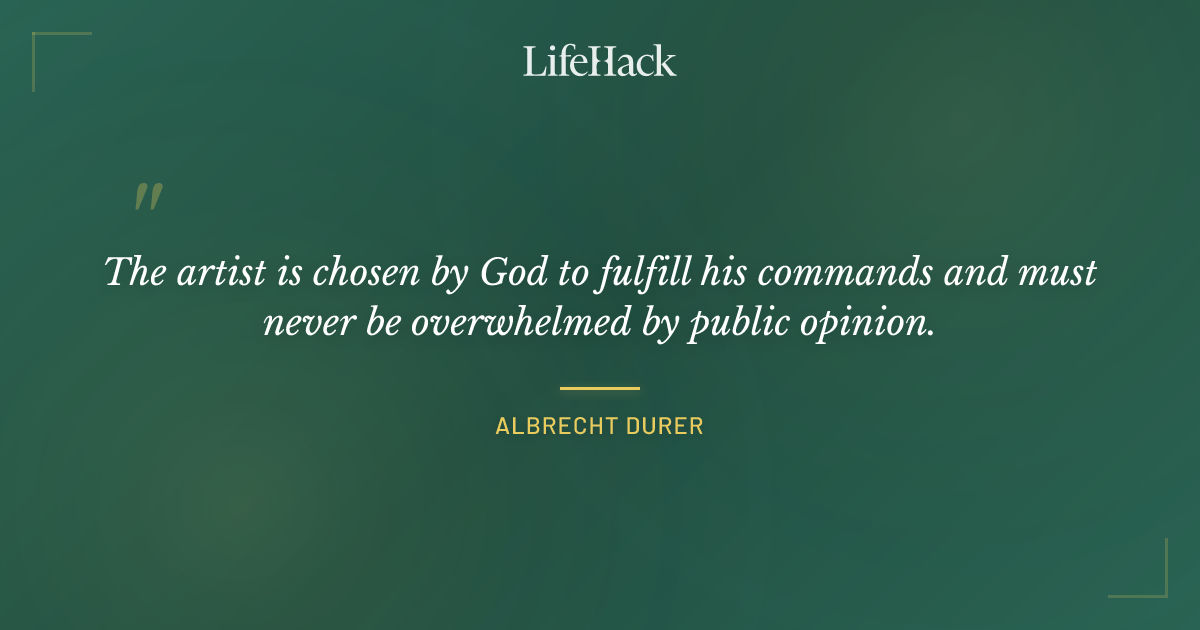 Quote by Albrecht Durer