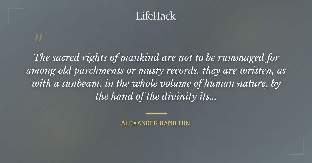 Quote by Alexander Hamilton