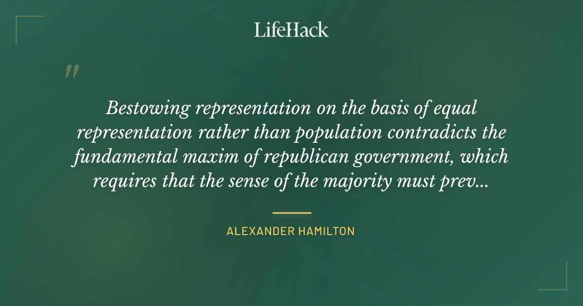 Quote by Alexander Hamilton
