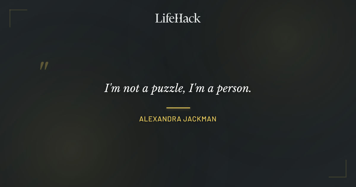 Quote by Alexandra Jackman