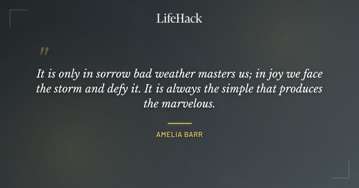 Quote by Amelia Barr