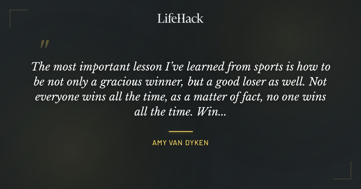 Quote by Amy van Dyken
