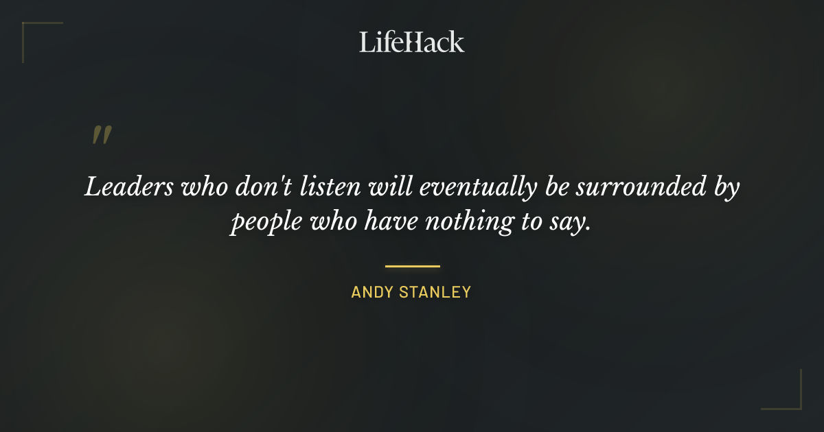 Quote by Andy Stanley