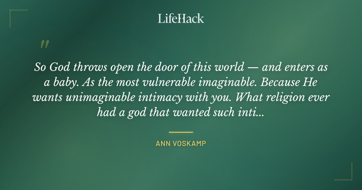 Quote by Ann Voskamp