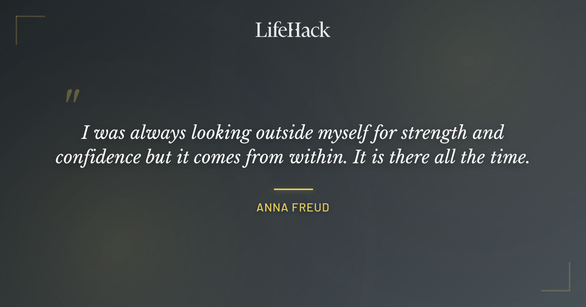 Quote by Anna Freud