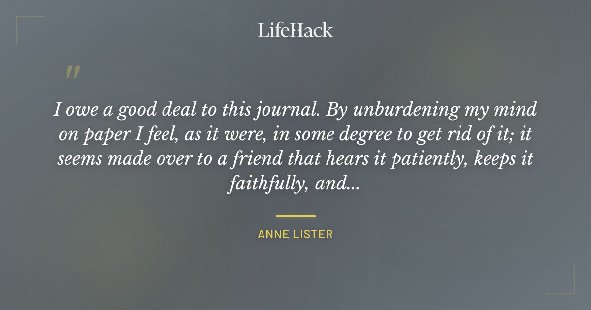 Quote by Anne Lister