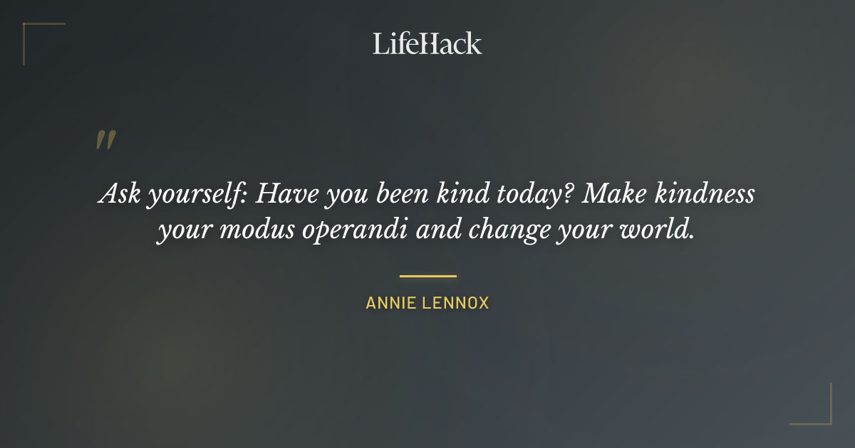 Quote by Annie Lennox
