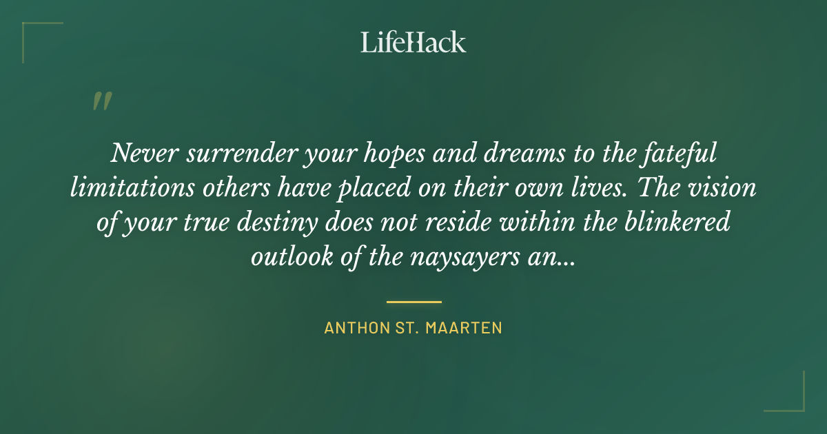 Quote by Anthon St. Maarten