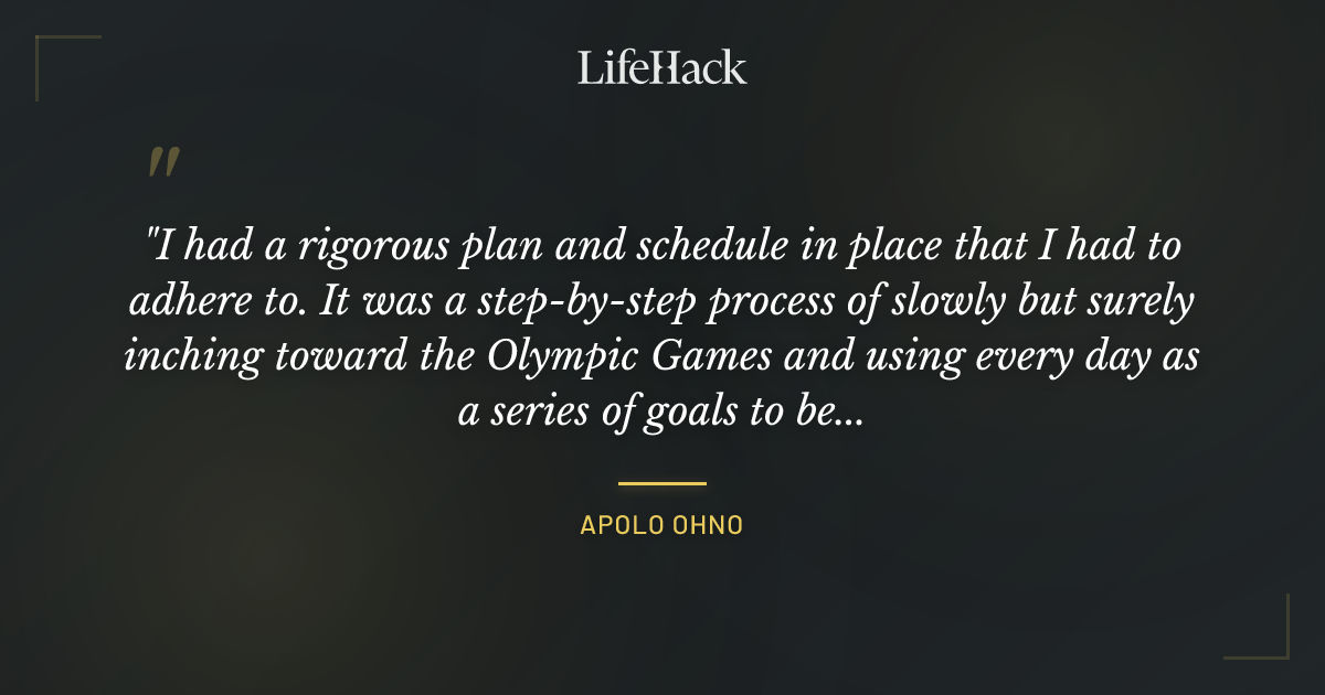 Quote by Apolo Ohno