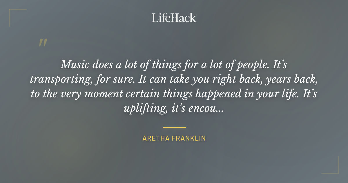 Quote by Aretha Franklin