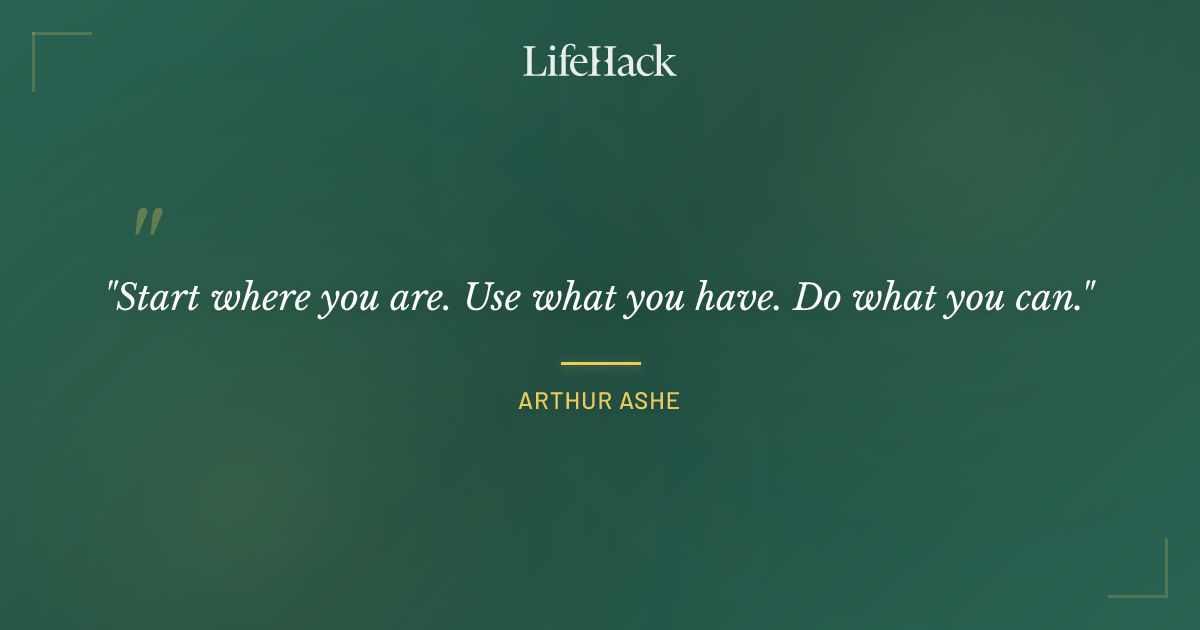 Quote by Arthur Ashe