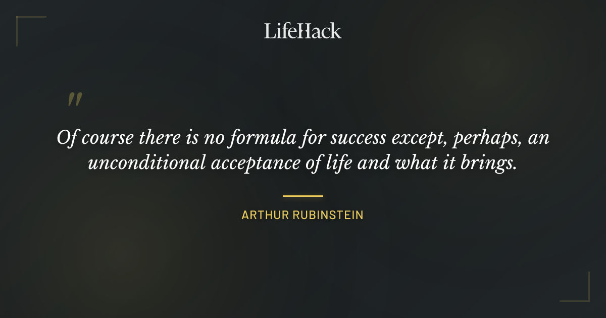Quote by Arthur Rubinstein