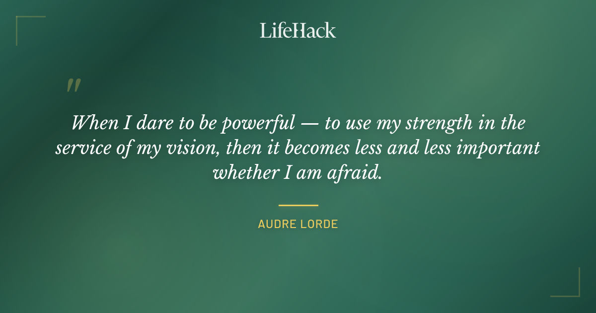 Quote by Audre Lorde