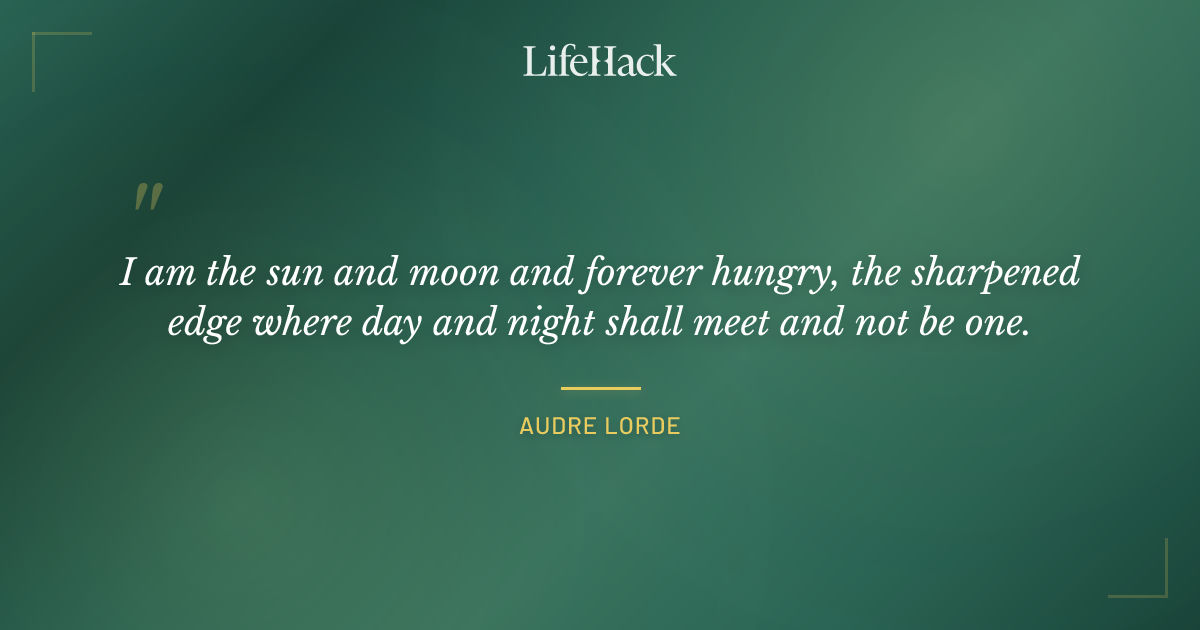 Quote by Audre Lorde