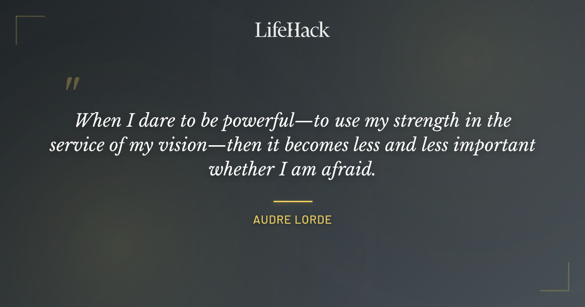 Quote by Audre Lorde