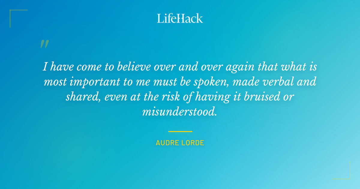 Quote by Audre Lorde
