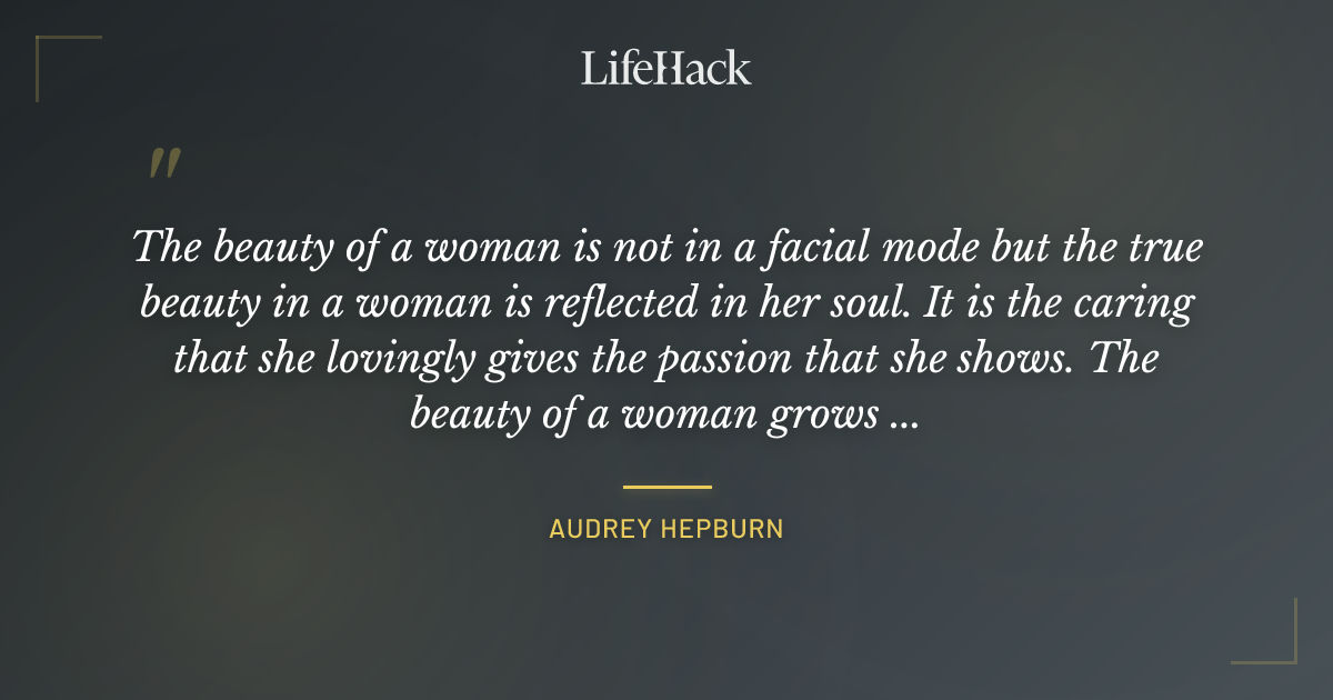 Quote by Audrey Hepburn