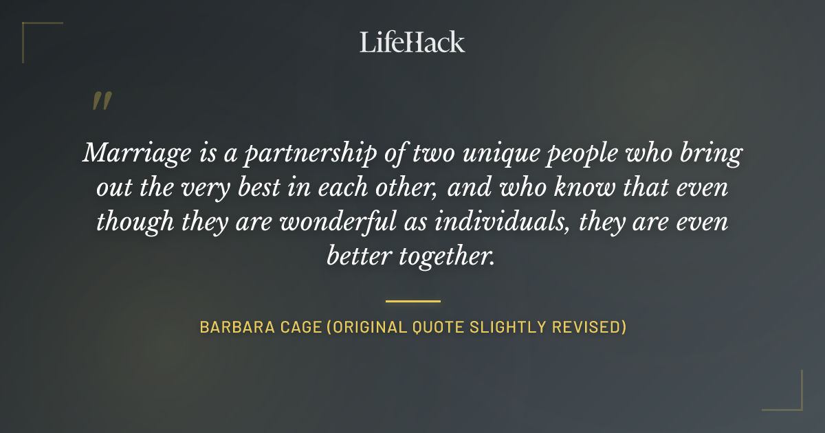 Quote by Barbara Cage (original quote slightly revised)