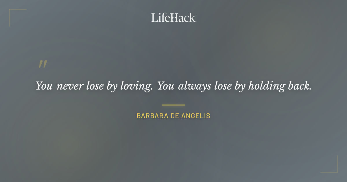 Quote by Barbara de Angelis