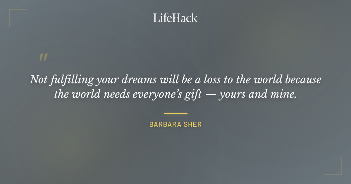 Quote by Barbara Sher