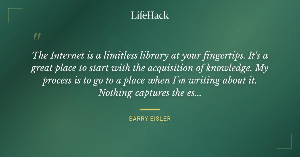 Quote by Barry Eisler
