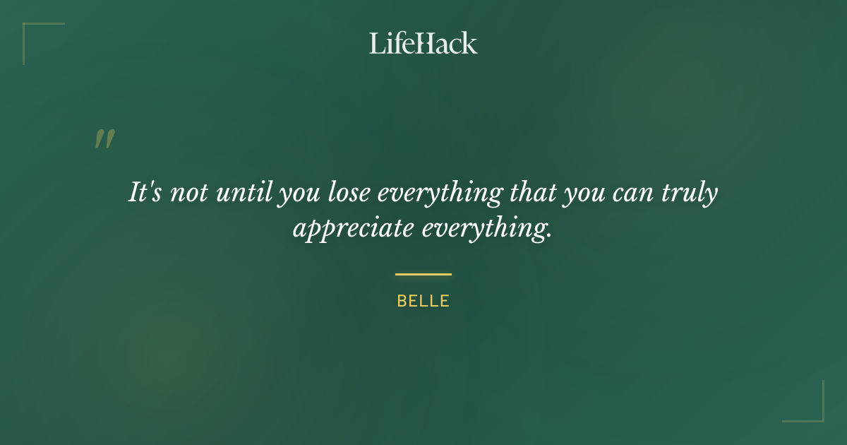 Quote by Belle