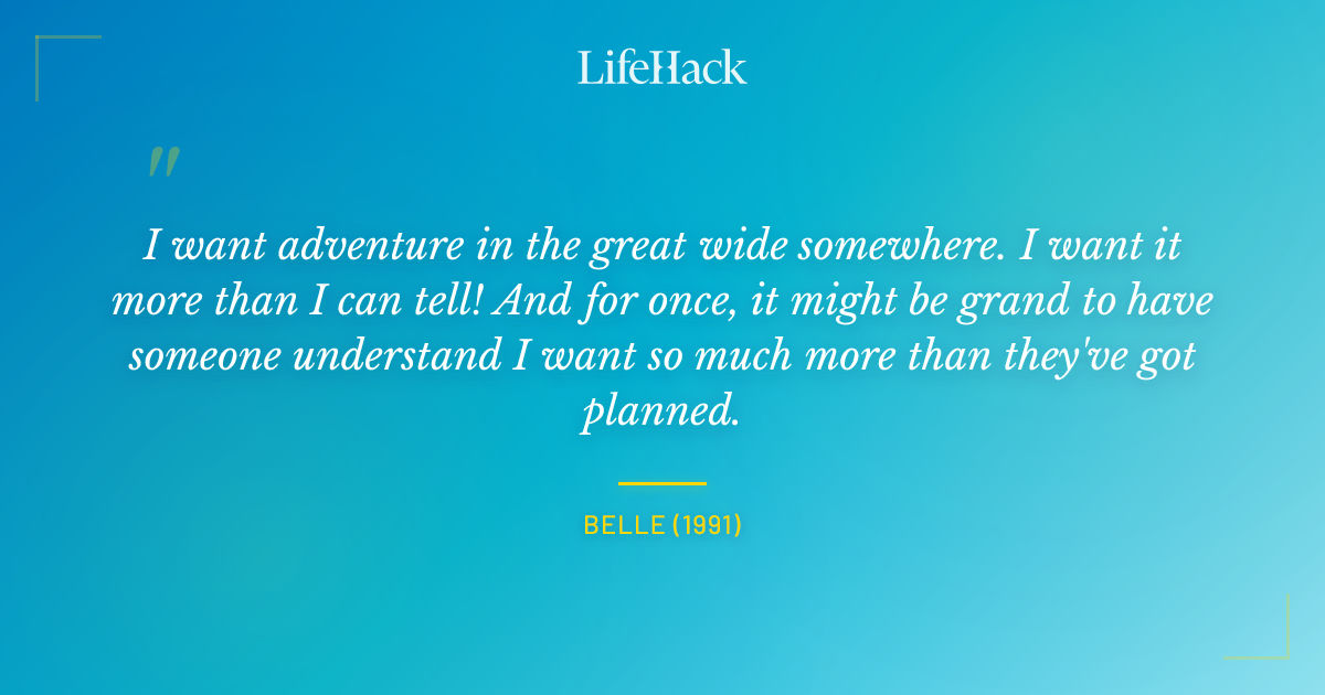 Quote by Belle (1991)