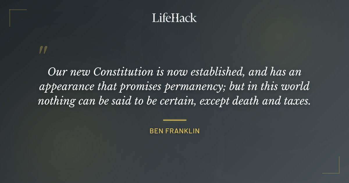 Quote by Ben Franklin