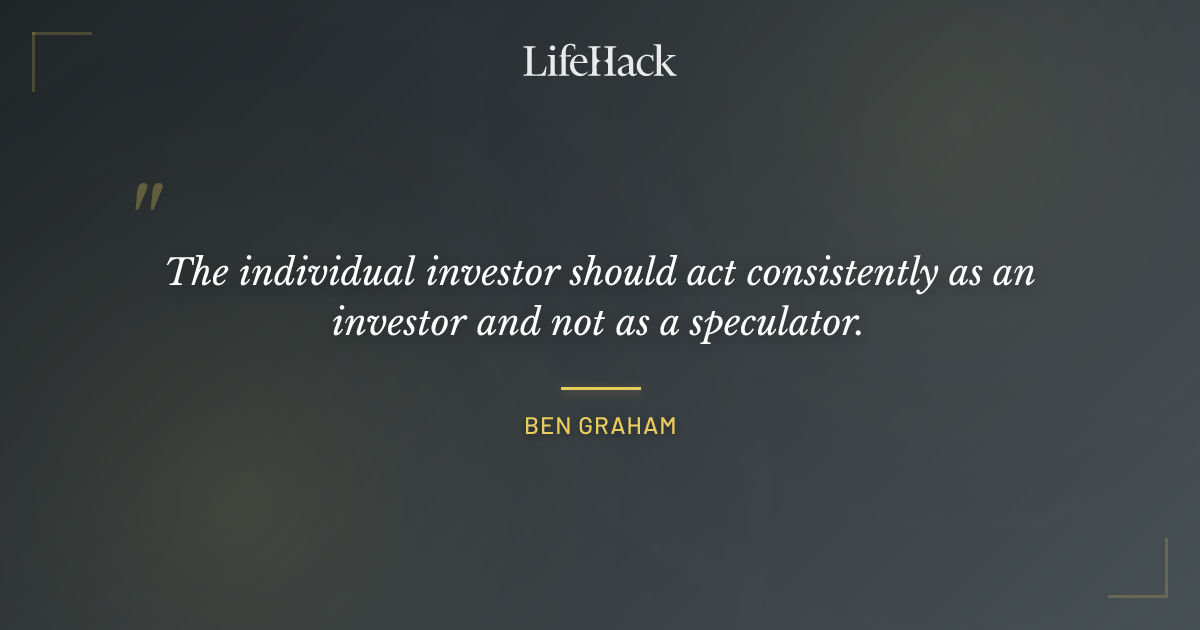 Quote by Ben Graham