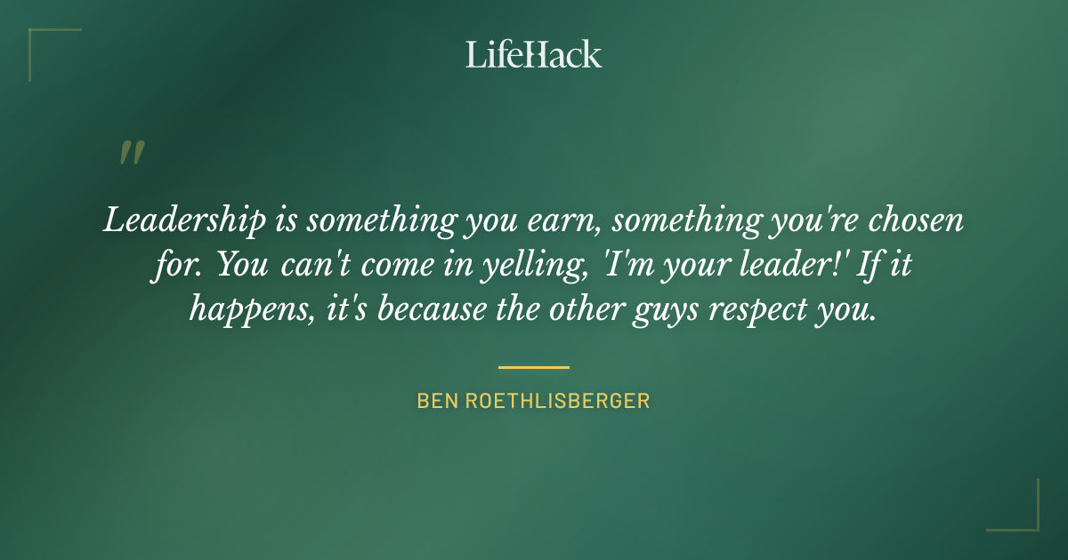 Quote by Ben Roethlisberger