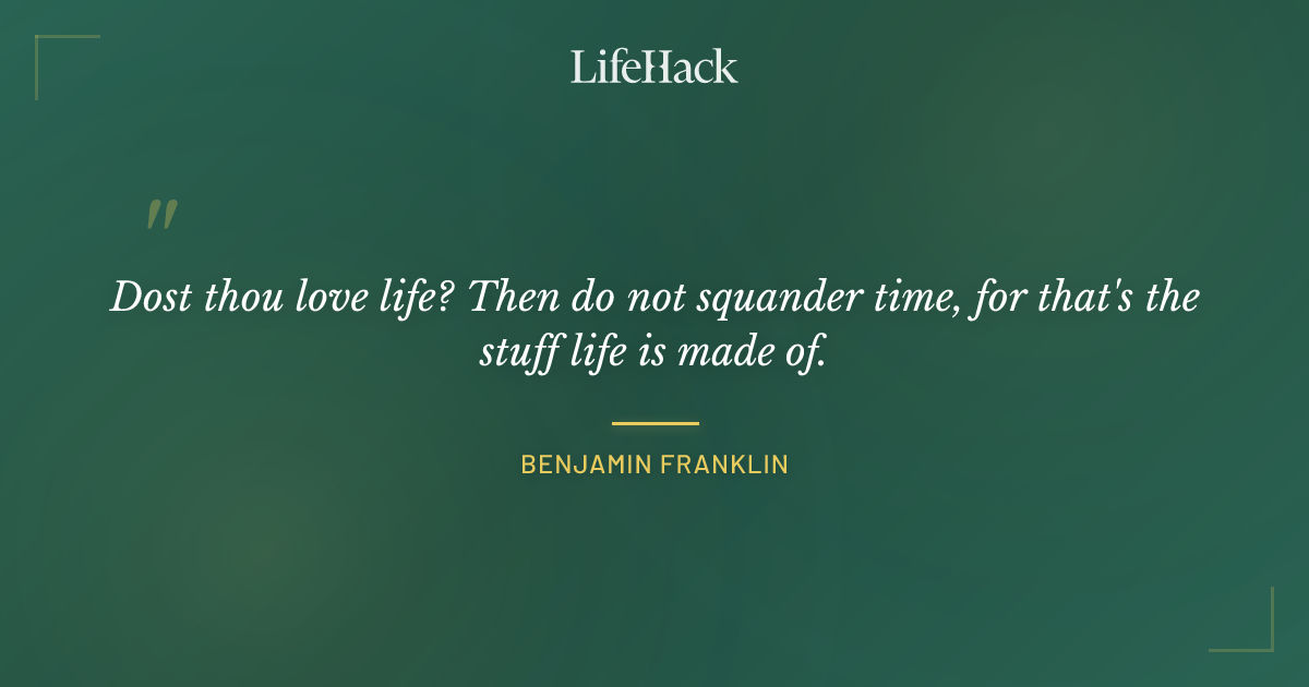 Quote by Benjamin Franklin