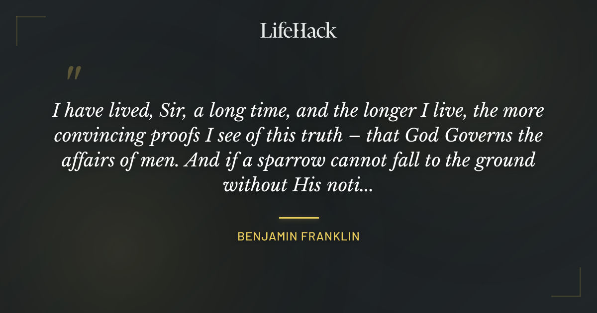 Quote by Benjamin Franklin
