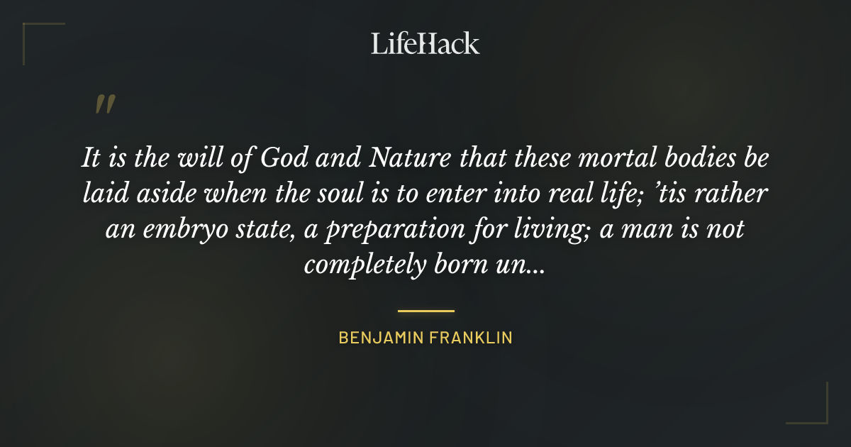 Quote by Benjamin Franklin