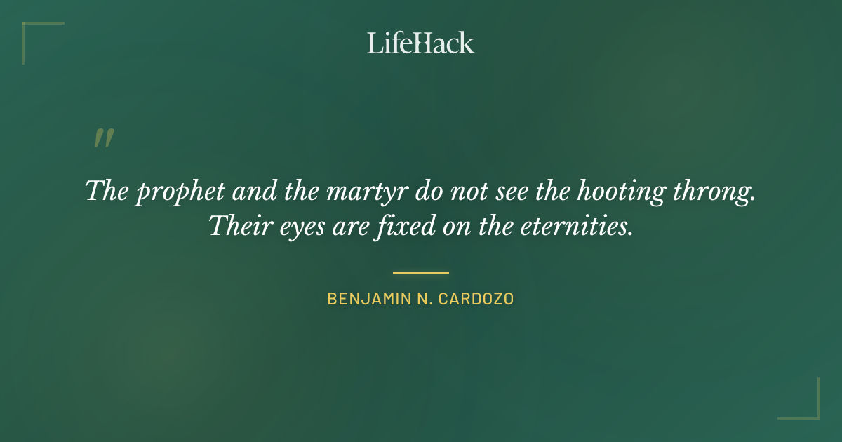 Quote by Benjamin N. Cardozo