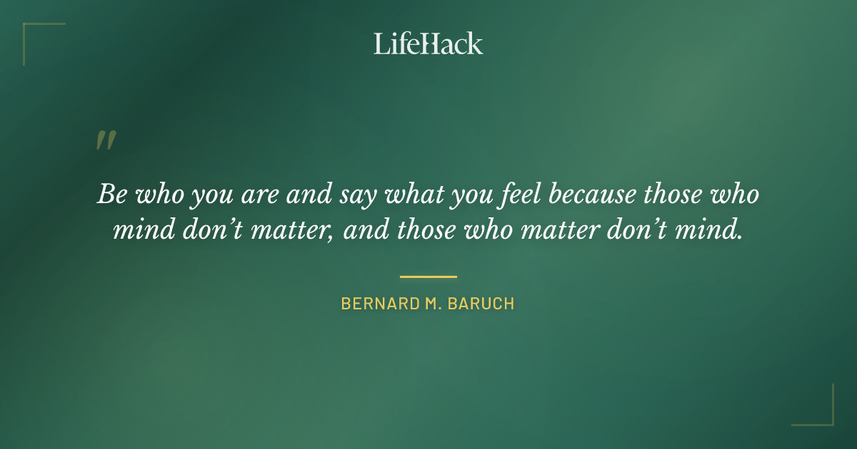 Quote by Bernard M. Baruch
