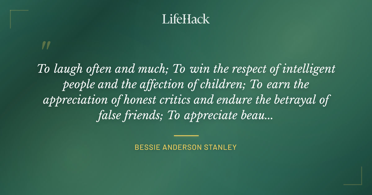 Quote by Bessie Anderson Stanley