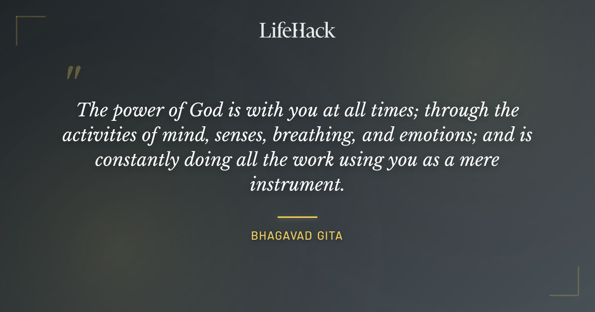 Quote by Bhagavad Gita